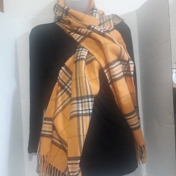 Accessories - Plaid Part Cashmere Scarve